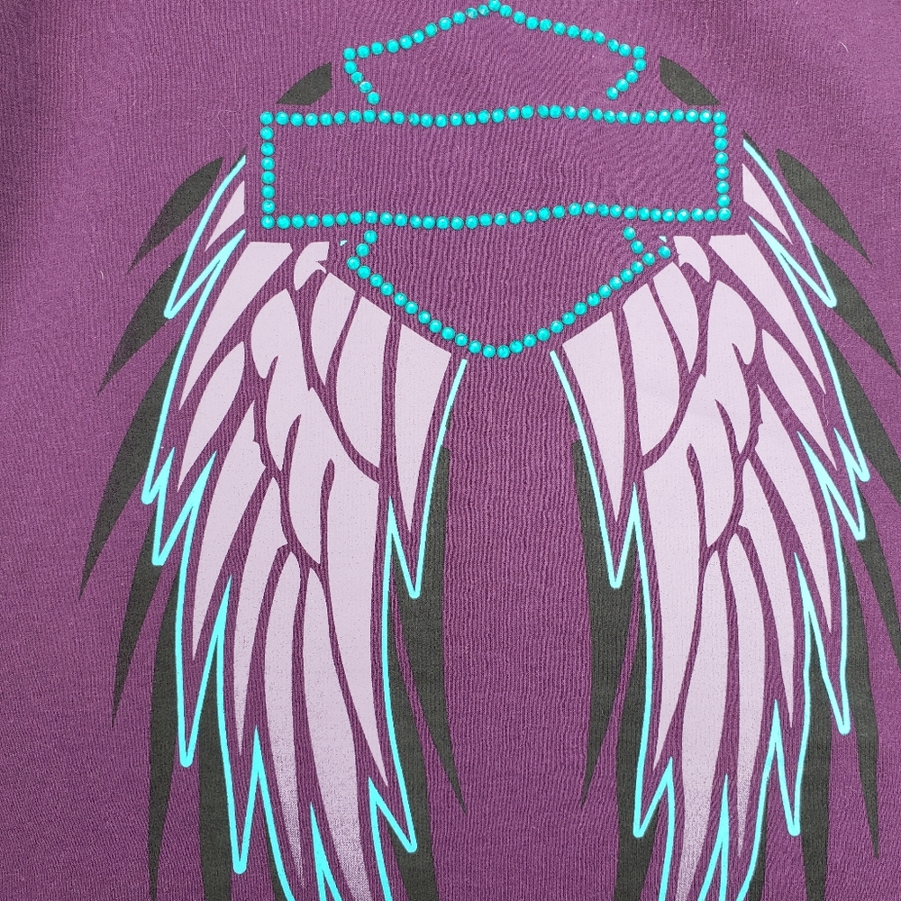Womens Large Harley Davidson Hoodie Purple